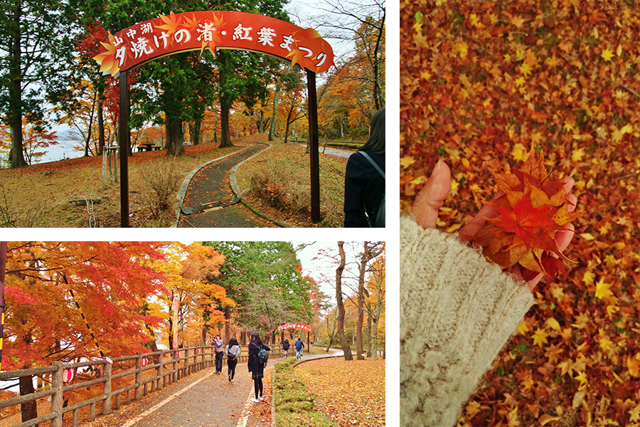 The “Yuyake no Nagisa, Fall Foilage Festival” at Yamanakako is romantic and charming