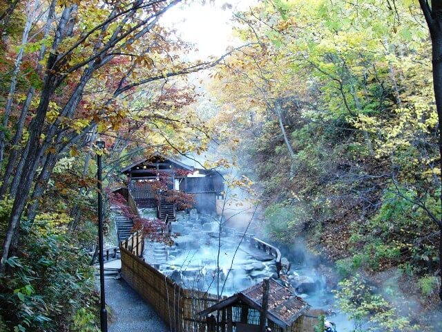 Open-air bath in Zao