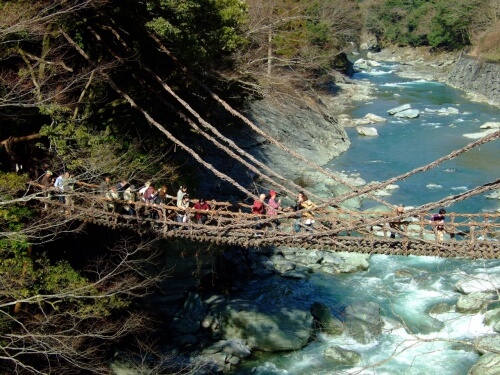 kazurabashi Japanese suspension bridge