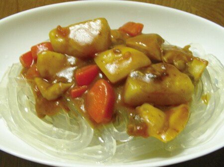 Tokoroten with curry