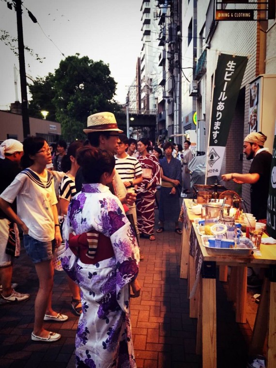 many stalls selling various snacks