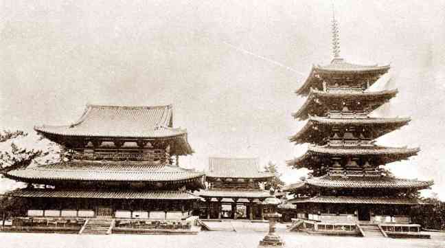 Horyuji Temple in old days