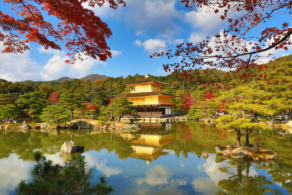 Kinkakuji Temple in Autumn Season