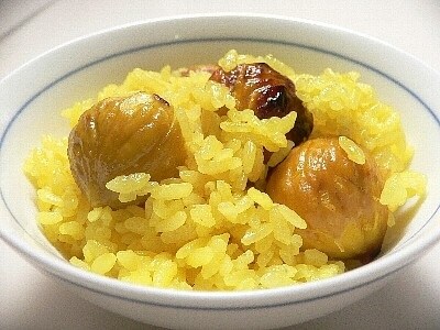 Chestnuts rice dish