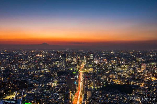 Viewing Mt. Fuji from Roppongi Hills