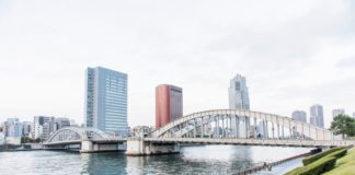 The entrance to Sumida River, Kachidoki Bridge Kachidoki Bridge