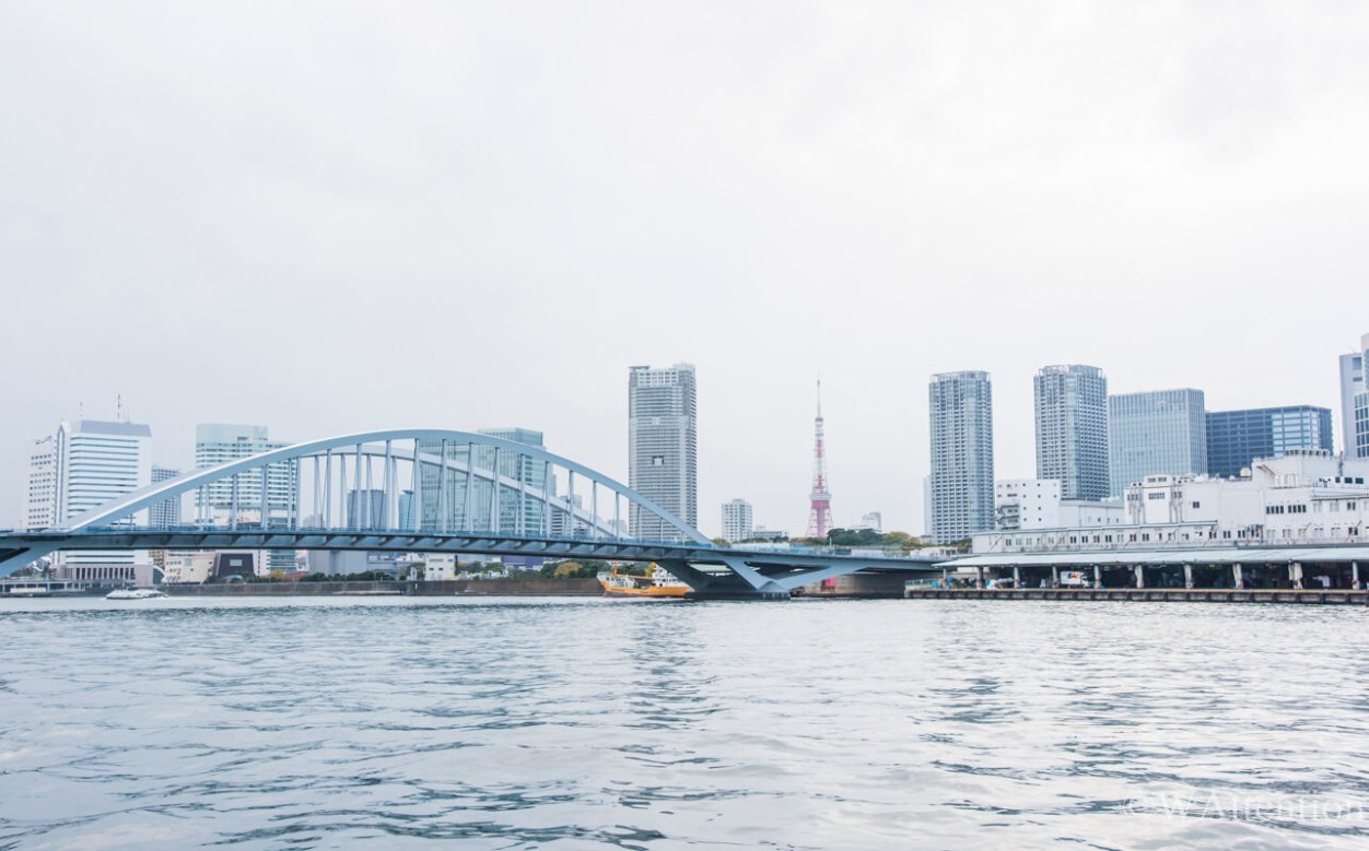 Views of Tokyo from Kachidoki Bridge