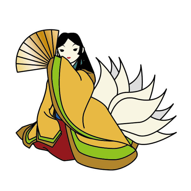 Japanese Mythology Designs Co 16x16 Multicolor Kitsune Japanese Kami Inari Nine-Tailed Fox Spirit Yokai Throw Pillow