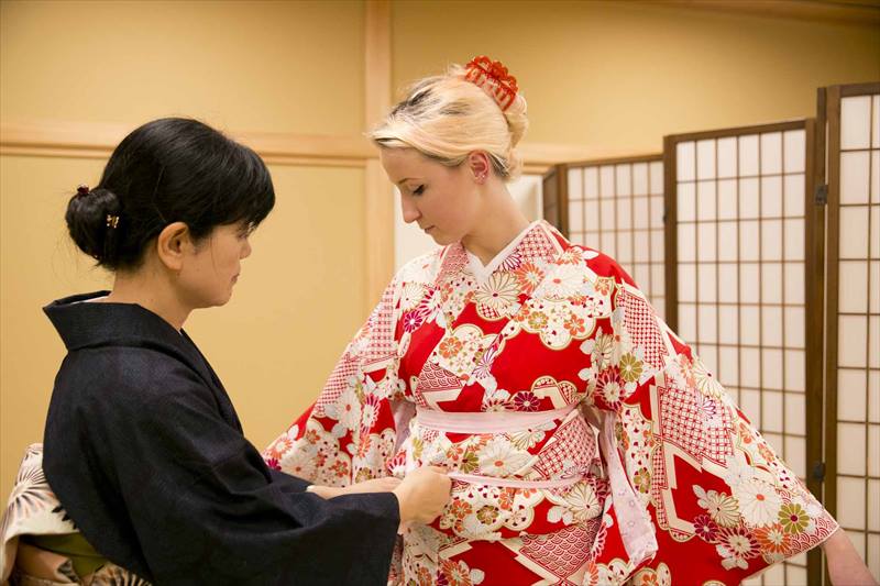 Wearing Kimono