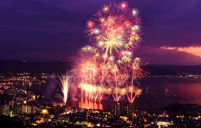 Suwa Lake Fireworks Festival