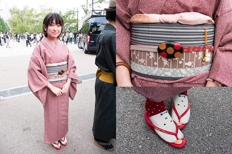 Kimono with rabbits