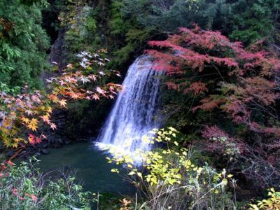 Yomogi Fudo Falls (四方木不動滝) in Kamogawa