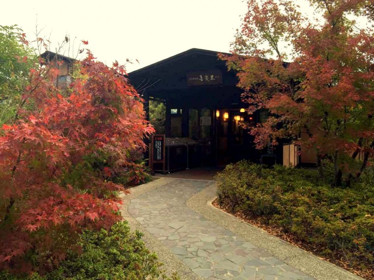 Lakeside Hot Spring Bath with Autumn Foliage in Saitama