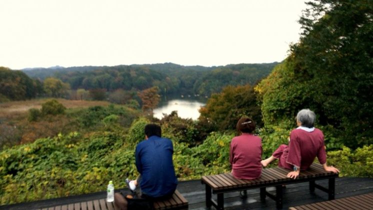 Lakeside Hot Spring Bath with Autumn Foliage in Saitama