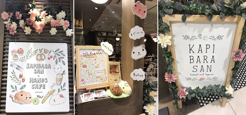 the Tokyu Hands Café is holding a special collaboration event with Kapibara-san