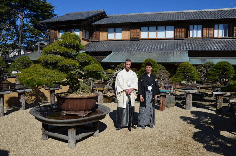 Benjamin and Philipp with large Bonsai 