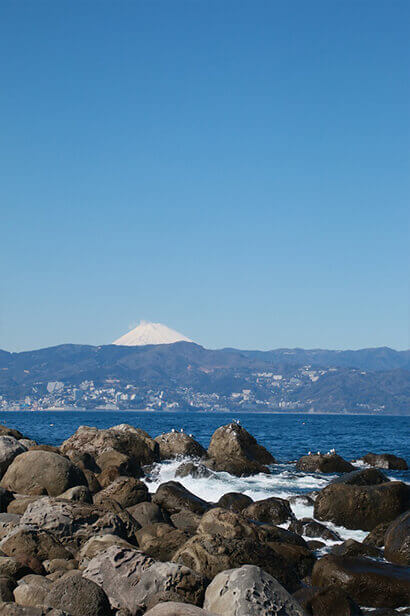 Hatsushima also has a nice view of Mt Fuji