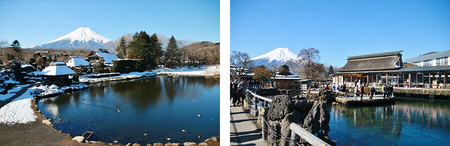 Oshino Hakkai and Mt Fuji together is photogenic from every angle