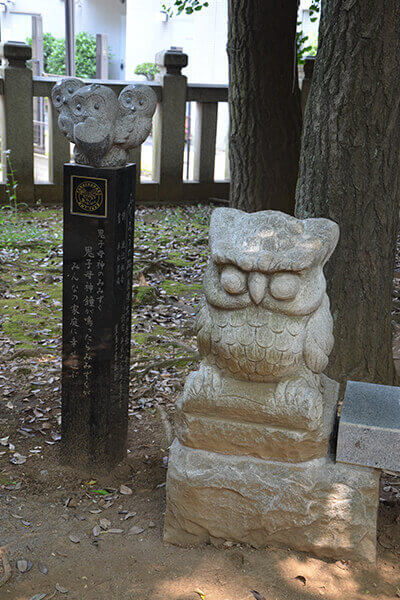 owls at Kishimojin-do Temple