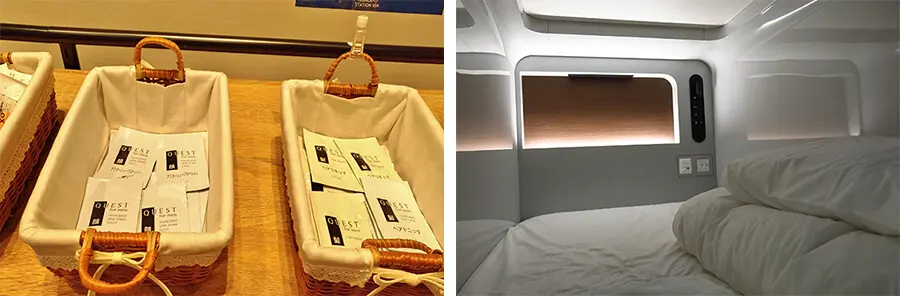 The hotel provides full amenity and a comfortable semi-double bed, which is a bit larger than a single one.