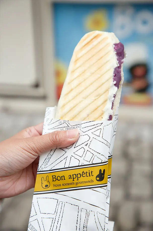 Limited edition purple sweet potato panini