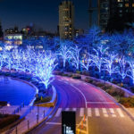 tokyo midtown-blue-trees