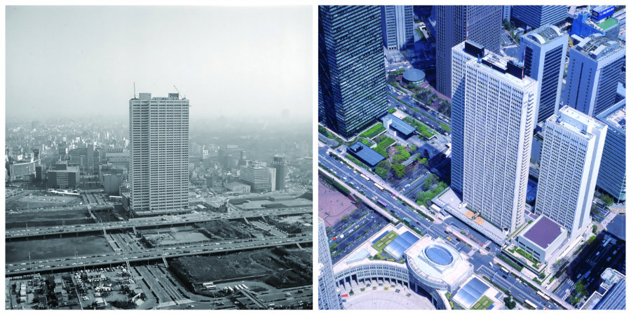 Keio Plaza Hotel then and now