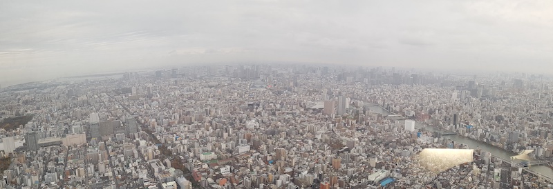 View from Tokyo Sky Tree viewing deck