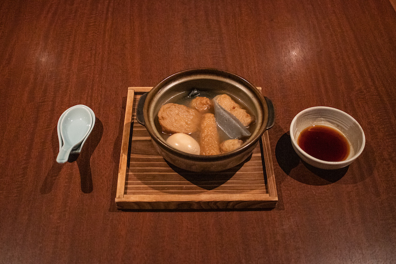 The famous Himeji Oden –one eaten with soy sauce with ginger.