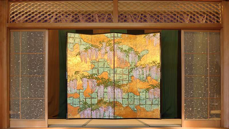 four panels folding screen “Mifuji”