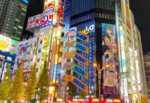 Akihabara Manga: reading by neon light