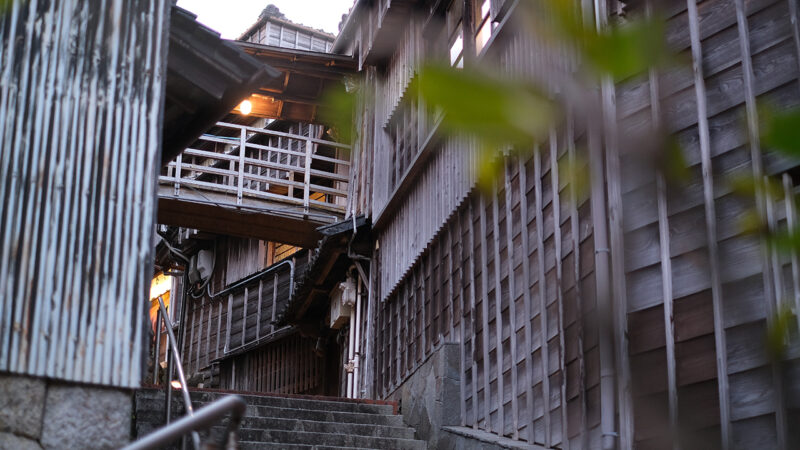 wooden ryokan building